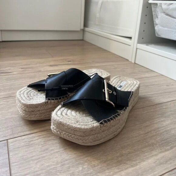 Zara Platform Espadrille Sandals EUR 38 - Picture 3 of 7